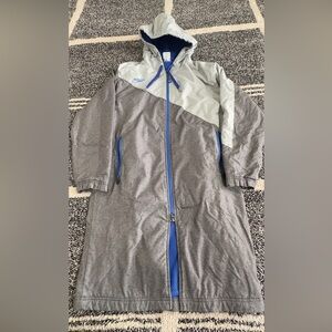 Speedo Unisex Parka Jacket Fleece Lined Team Colors Swimwear Cover Up, Navy Blue